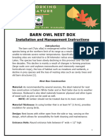 LCN Ownership Instructions - Barn Owl Nest Box