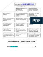 Lets Talk About Advertising - Worksheet