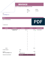 Colorful Sales Invoice