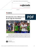 EU Derrota 2-0 A México en La Final de La Liga de Naciones