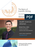 The Basics of Scientific Writing