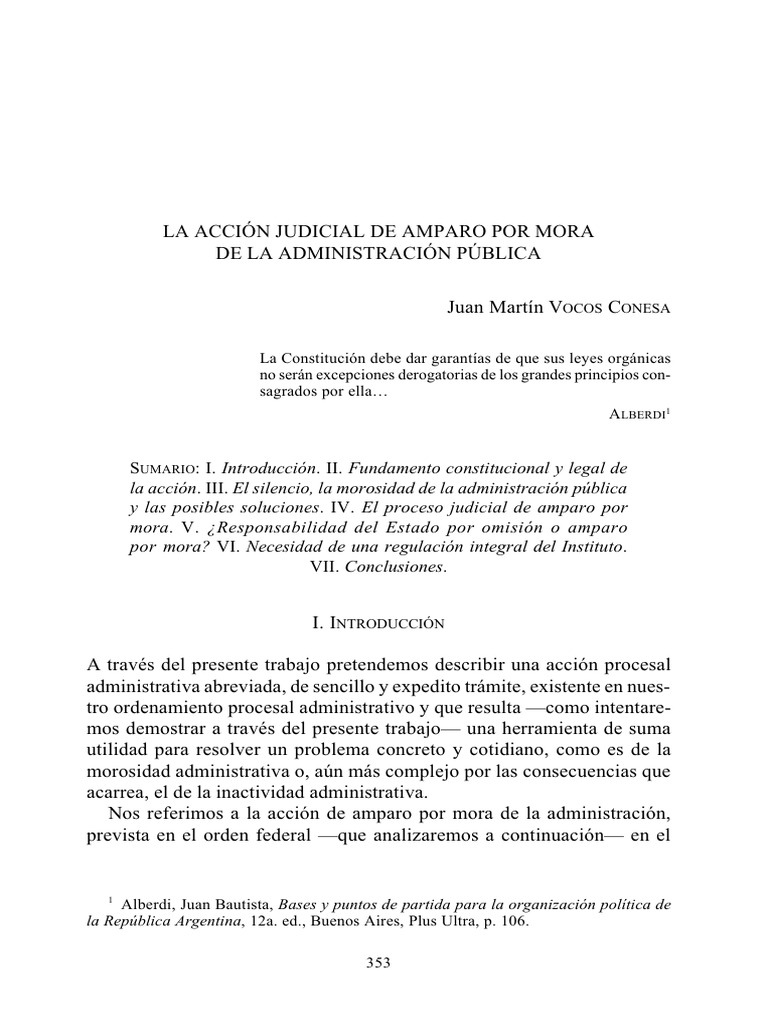 Amparo Por Mora | PDF | Caso de ley | Debido al proceso