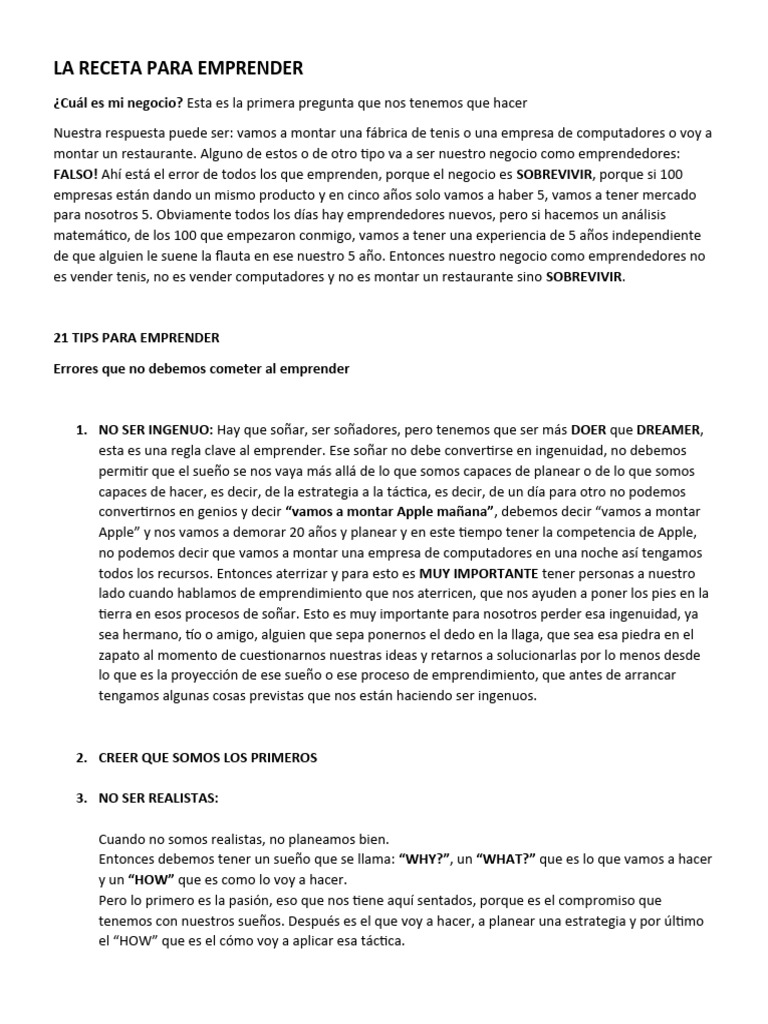 21 Claves para Emprender con Éxito | PDF | Iniciativa empresarial