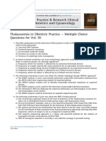 Thalassaemia in Obstetric Practice e Multiple Choice Questions For Vol. 39
