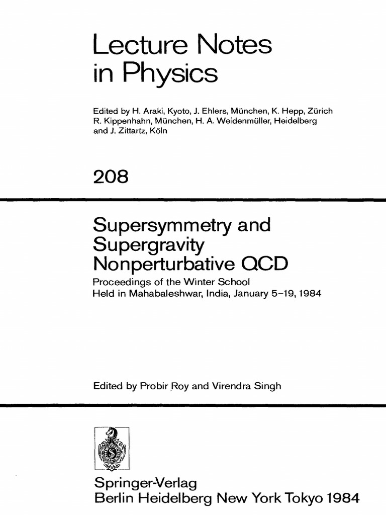 (LNP0208) P. Roy, V. Singh - Supersymmetry and Supergravity ...