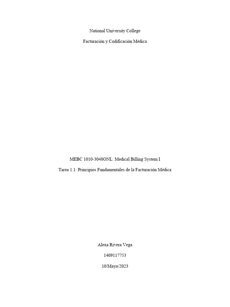 Tarea 1.1 MEBC 1010 | PDF | Negocios | Finanzas y dinero