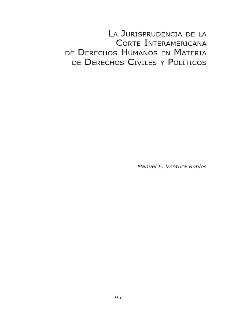 La Jurisprudencia de La Corte Interamericana - de Derechos Humanos
