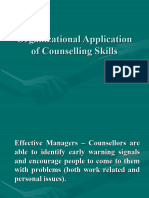 Organizational Application of Counselling Skills