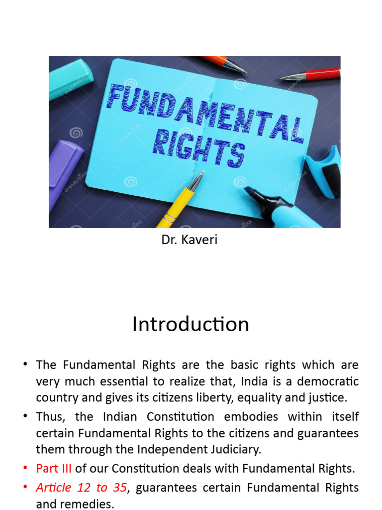 Fundamental Rights - Dr. Kaveri | PDF | Government | Human Rights