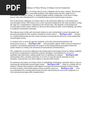Background Research Paper Format