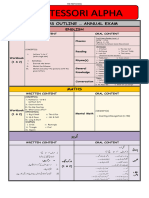 Syllabus ... Montesori Alpha ... Annal Exam