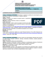 ENSINO RELIGIOSO 1o Trimestre Descricao de Praticas Pedagogicas Sugeridas 1