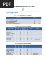 Plan de Estudios Nutrición UNAM | PDF | Nutrición | Dieta y nutrición