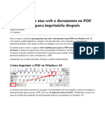 Cómo Guardar Una Web o Documento en PDF Con Windows para Imprimirla Después