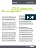 Position Statement Impact of Covid 19 On The Nursing Profession Managing Repercussions Enabling Opportunities