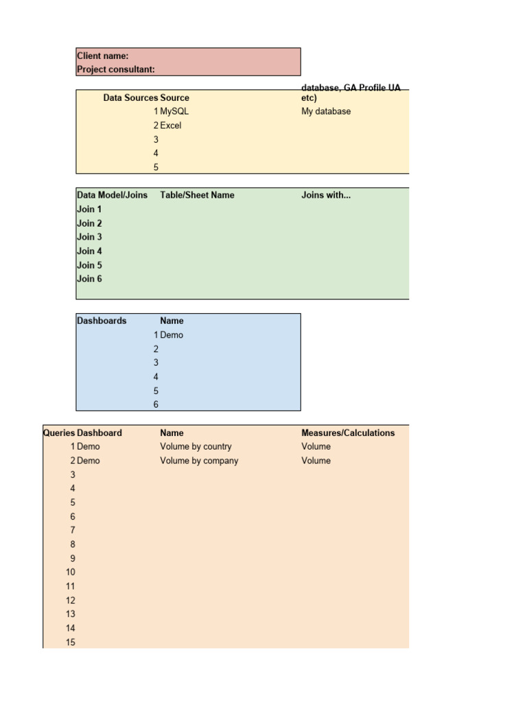 Project Specifications Template Gigaspace | PDF