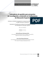 Restrepo Ortiz y Zabala Mendoza - 2016 - Indicadores de Gestión para Proyectos de Investiga