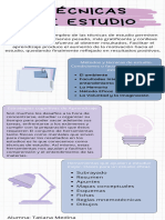 Infografía Técnicas de Estudio Ilustrado Azul