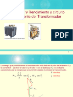 Rendimiento y circuito equivalente del Transformador Costero