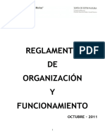 Reglamento DE Organización Y Funcionamiento: OCTUBRE - 2011
