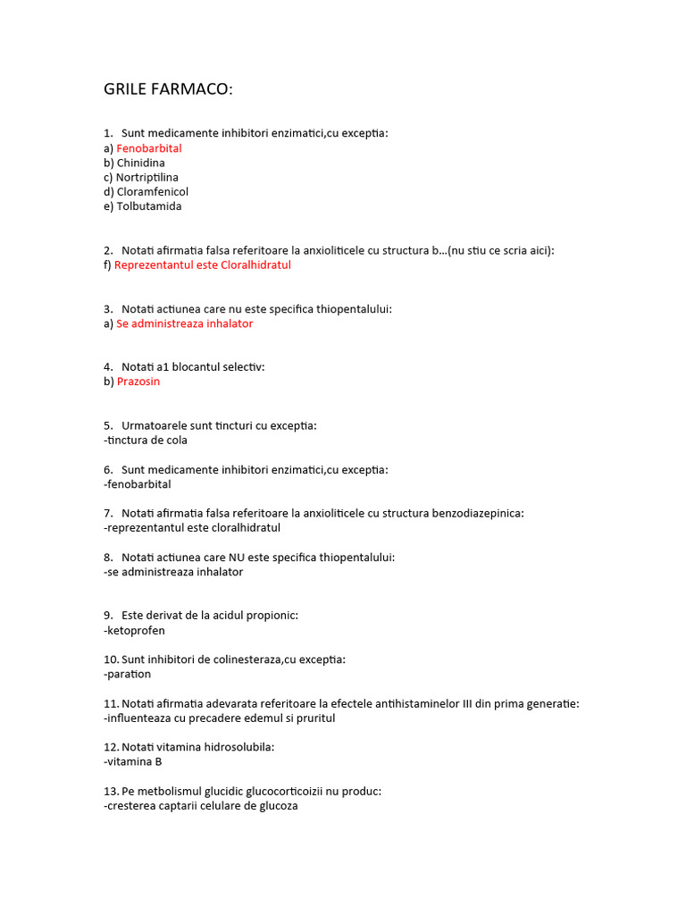 GRILE Farmaco!!!!!!!! | PDF