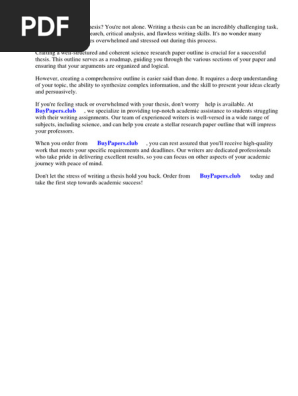Science Research Paper Outline