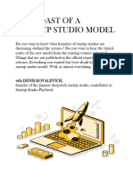 The Roast of A Startup Studio Model - Denis Kovalevich