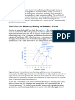 The Effect of Monetary Policy On Interest Rates