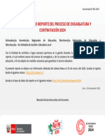 Comunicado 042-2024 DÉCIMO NOVENO REPORTE DEL PROCESO DE ENCARGATURA Y CONTRATACIÓN 2024