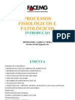 Aula Fiosiopatologia - Introduã - Ã - o