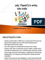Case Study: Pepsico'S Entry Into India: International Management: Group 3