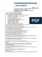 I) Evaluation Des Resssources Partie A: Evaluation Des Savoirs Exercice 1: Questions À Choix Multiples (QCM)