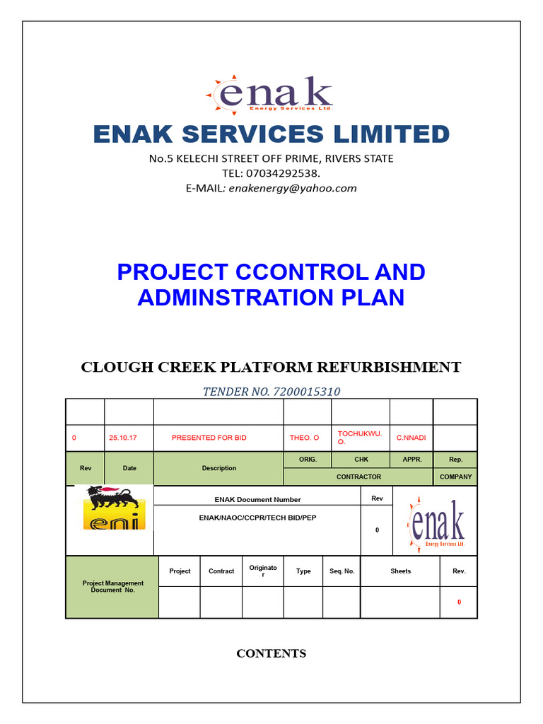 Clough Creek Platform Refurbishment Plan | PDF | Procurement | General ...