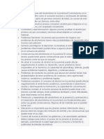 Definición y Causas Del Alcoholismo en La Juventud El Alcoholismo en La Juventud Se Define Como El Consumo Excesivo y Continuado de Bebidas Alcohólicas Por Parte de Personas Menores de Edad