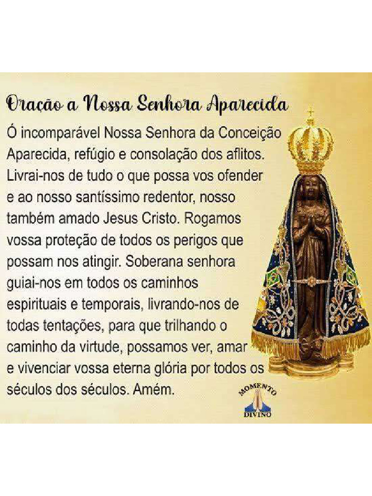 Oração A Nossa Senhora Aparecida | PDF