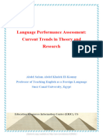 Language Performance Assessment: Current Trends in Theory and Research