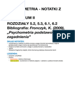 Notatki II Kolokwium Psychometria Skompresowany