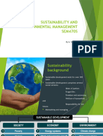 Sustainability and Environmental Management Sem470s