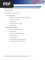 Week 2 - The Memory System and Instruction Set Architecture