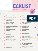 Checklist Semana Organizada Delicado Rosa e Roxo