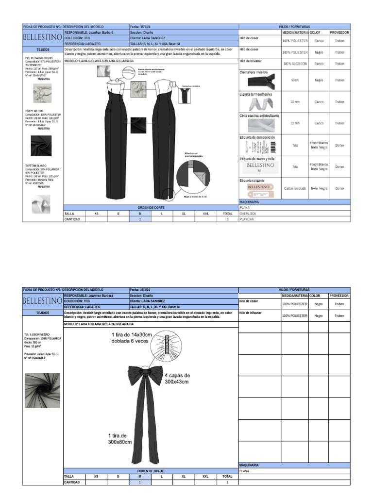 Vestido Largo Asimétrico TFG | PDF | Ropa | Moda
