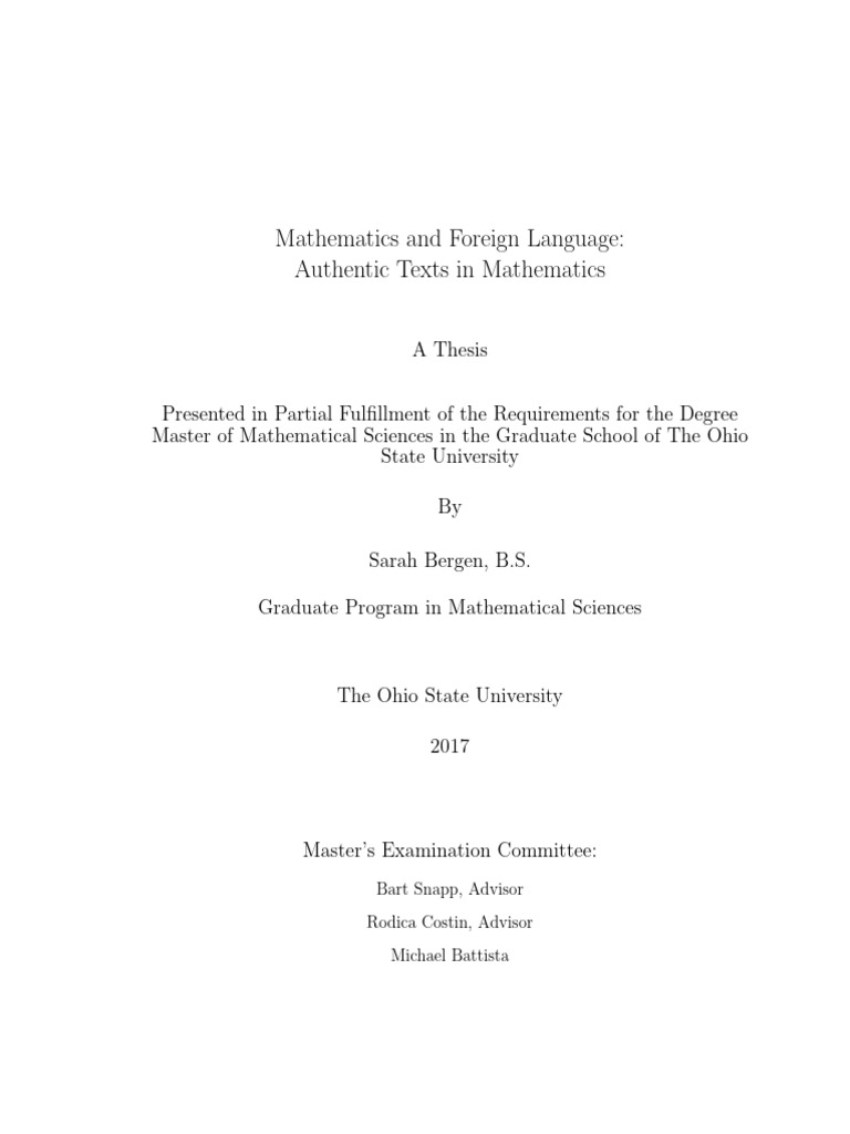 Math and language pdf foreign language mathematics