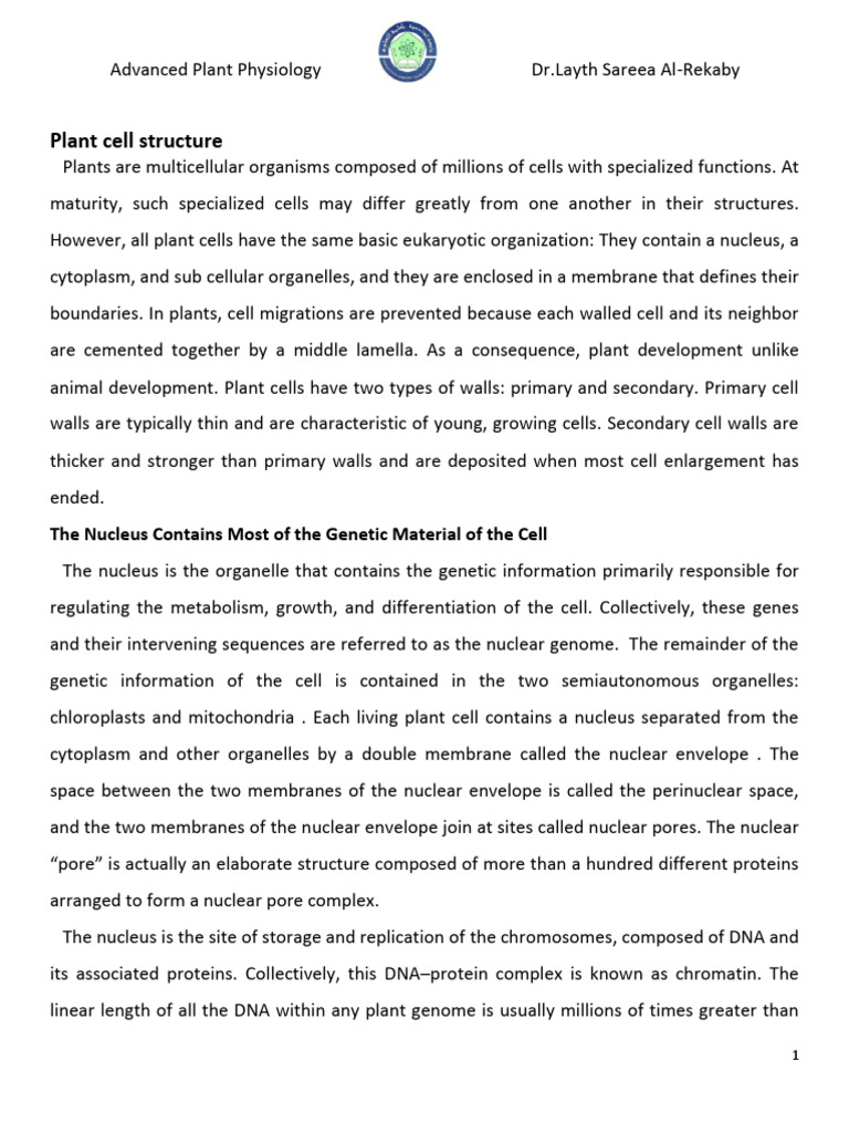 PLANT CELL STRUCTURE PDF intelligence overview