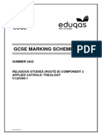 Gcse Marking Scheme: SUMMER 2022