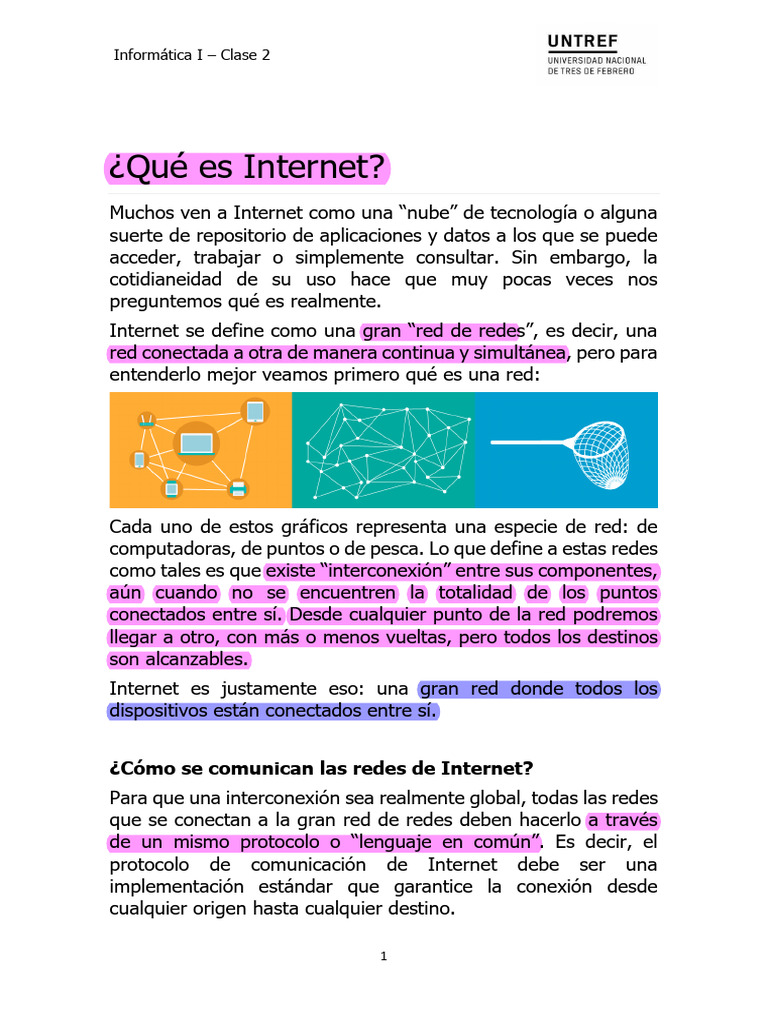 Historia y Funcionamiento de Internet | PDF | Internet | Red de ...