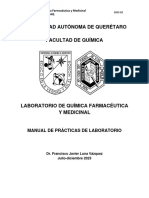 Manual de Prácticas de Laboratorio Quimica Farmacéutica y Medicinal 2023