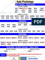 Horarios Corridos - L11 - Ayde Piratininga