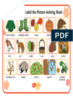 Autumn Label The Picture Word Mat