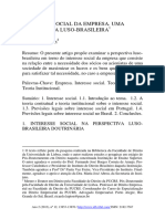 Interesse Social Da Empresa Uma Perspectiva Luso Brasileira