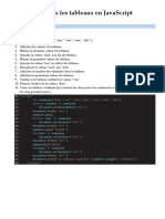 Exercices Les Tableaux en JavaScript